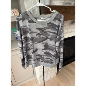 Splendid Women's Gray Supersoft Camo 2-Piece Jogger Set Size M